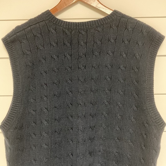 Lord & Taylor Casual Classics V-Neck Navy Blue Sweater Vest - Picture 6 of 10